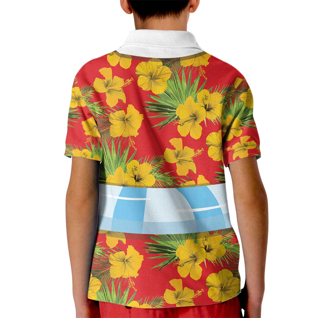 Polynesia Santa Claus Costume Kid Polo Shirt Tropical Vibe LT05 - Polynesian Pride