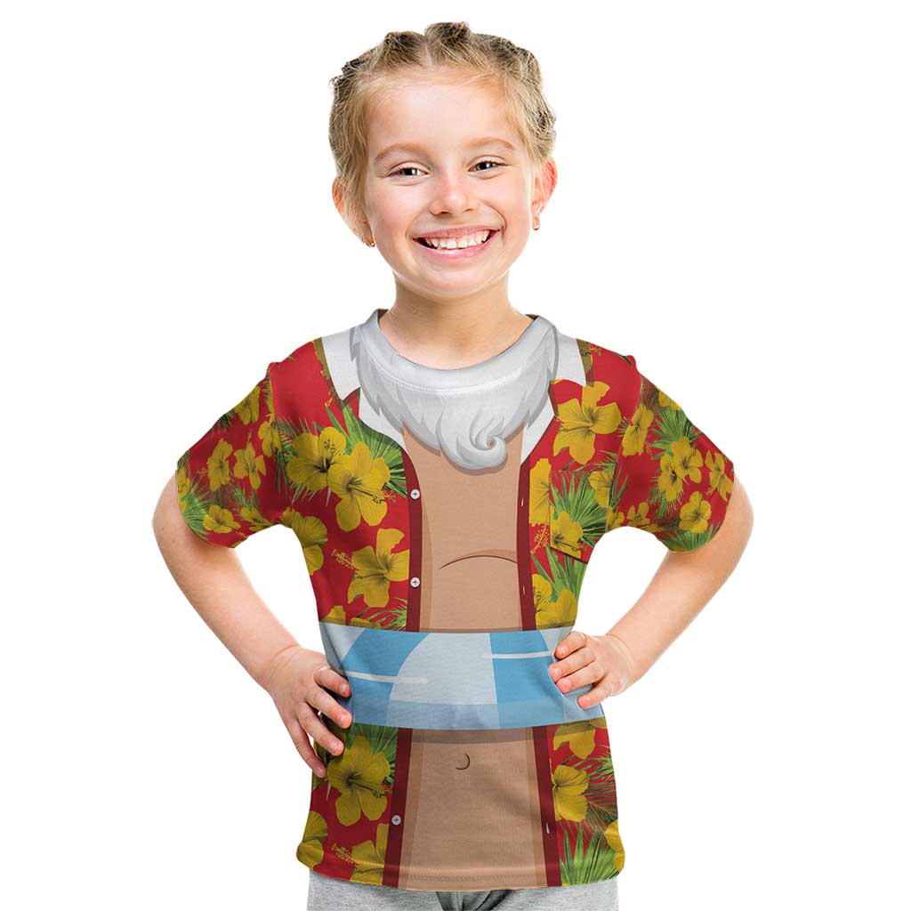 Polynesia Santa Claus Costume Kid T Shirt Tropical Vibe LT05 Red - Polynesian Pride