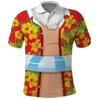 Polynesia Santa Claus Costume Polo Shirt Tropical Vibe LT05 Red - Polynesian Pride