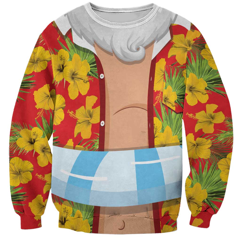 Polynesia Santa Claus Costume Sweatshirt Tropical Vibe LT05 Unisex Red - Polynesian Pride
