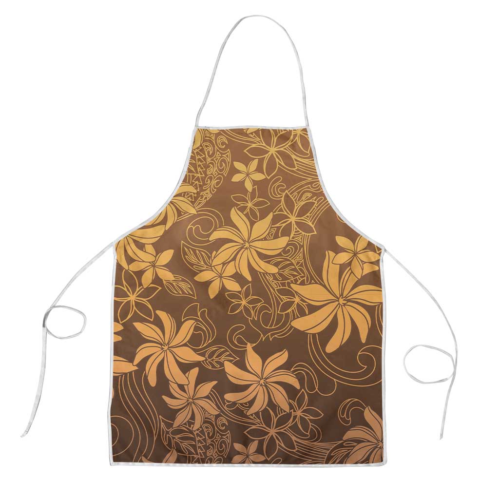Tiare Tahiti Apron Brown Polynesia Motifs - Polynesian Pride