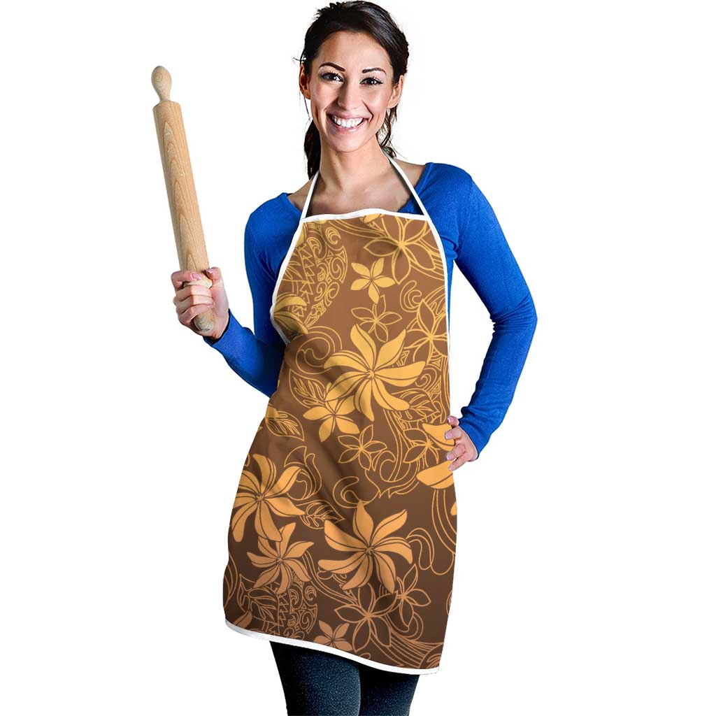 Tiare Tahiti Apron Brown Polynesia Motifs - Polynesian Pride