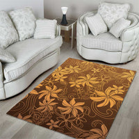 Tiare Tahiti Area Rug Brown Polynesia Motifs - Polynesian Pride