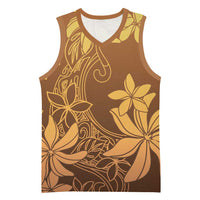 Tiare Tahiti Basketball Jersey Brown Polynesia Motifs - Polynesian Pride