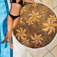 Tiare Tahiti Beach Blanket Brown Polynesia Motifs - Polynesian Pride