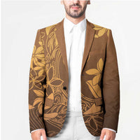 Tiare Tahiti Blazer Brown Polynesia Motifs - Polynesian Pride