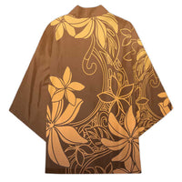 Tiare Tahiti Kimono Brown Polynesia Motifs - Polynesian Pride