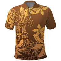 Tiare Tahiti Polo Shirt Brown Polynesia Motifs - Polynesian Pride