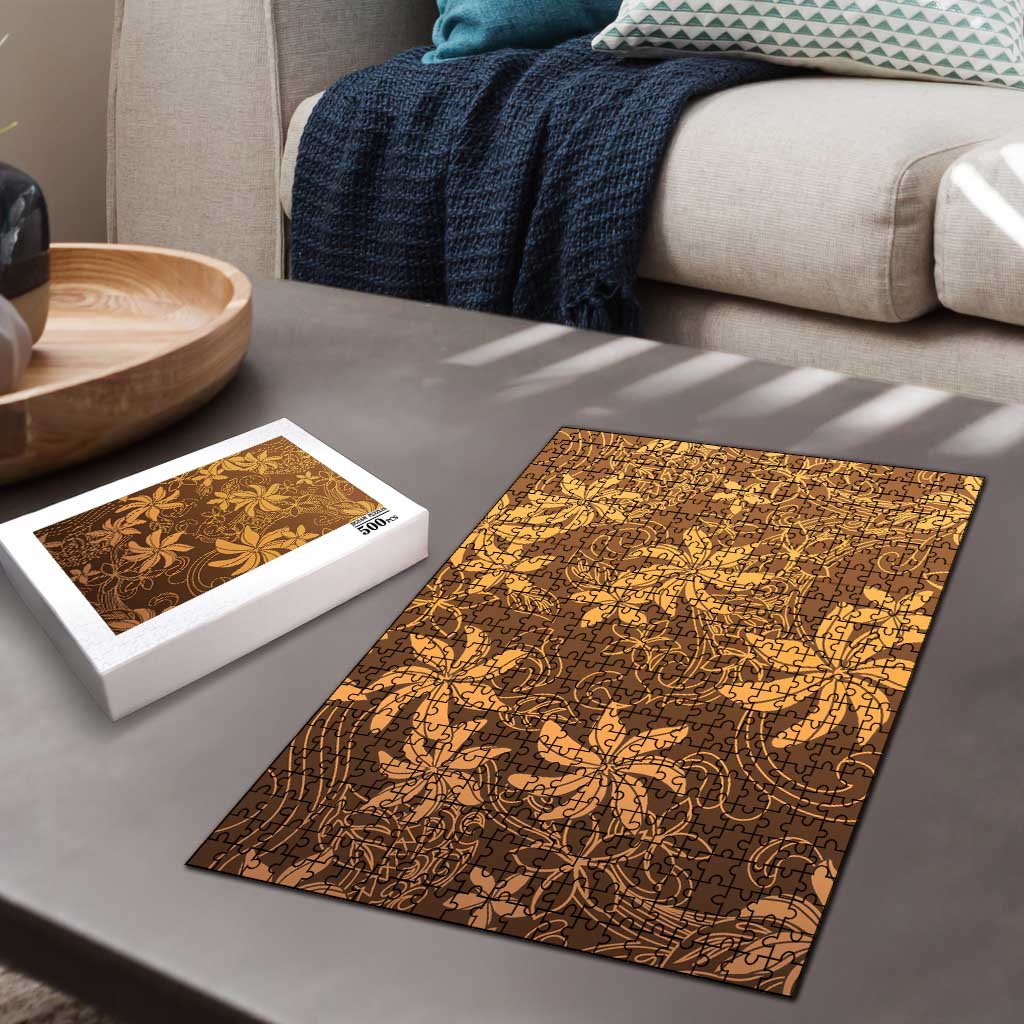 Tiare Tahiti Puzzle Brown Polynesia Motifs - Polynesian Pride