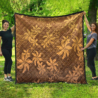 Tiare Tahiti Quilt Brown Polynesia Motifs - Polynesian Pride
