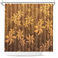 Tiare Tahiti Shower Curtain Brown Polynesia Motifs - Polynesian Pride