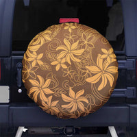 Tiare Tahiti Spare Tire Cover Brown Polynesia Motifs - Polynesian Pride