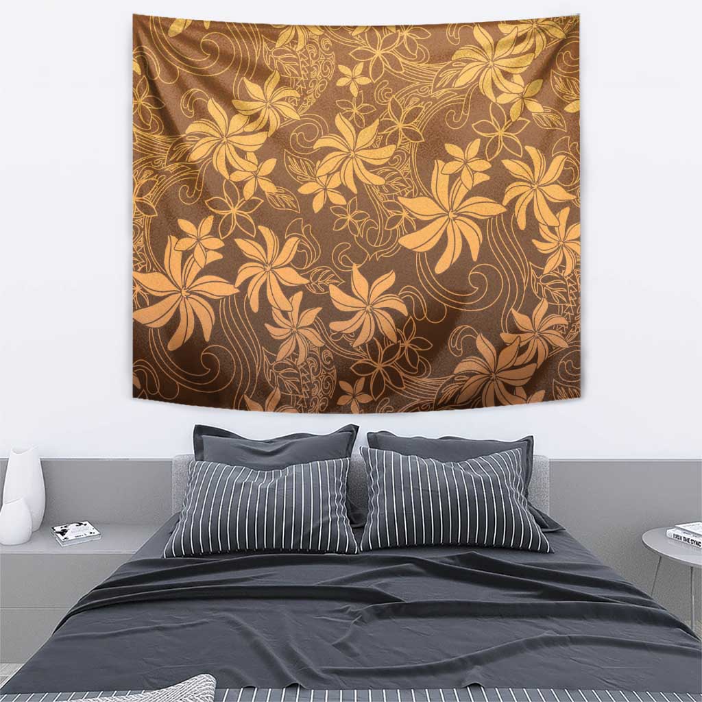 Tiare Tahiti Tapestry Brown Polynesia Motifs - Polynesian Pride