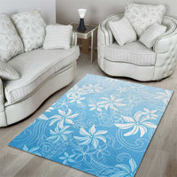 Tiare Tahiti Area Rug Blue Polynesia Motifs - Polynesian Pride