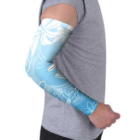 Tiare Tahiti Arm Sleeves Blue Polynesia Motifs - Polynesian Pride
