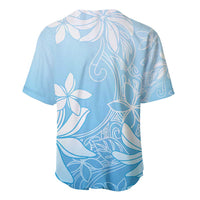 Tiare Tahiti Baseball Jersey Blue Polynesia Motifs - Polynesian Pride