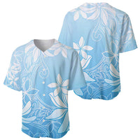 Tiare Tahiti Baseball Jersey Blue Polynesia Motifs - Polynesian Pride