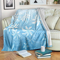 Tiare Tahiti Blanket Blue Polynesia Motifs - Polynesian Pride
