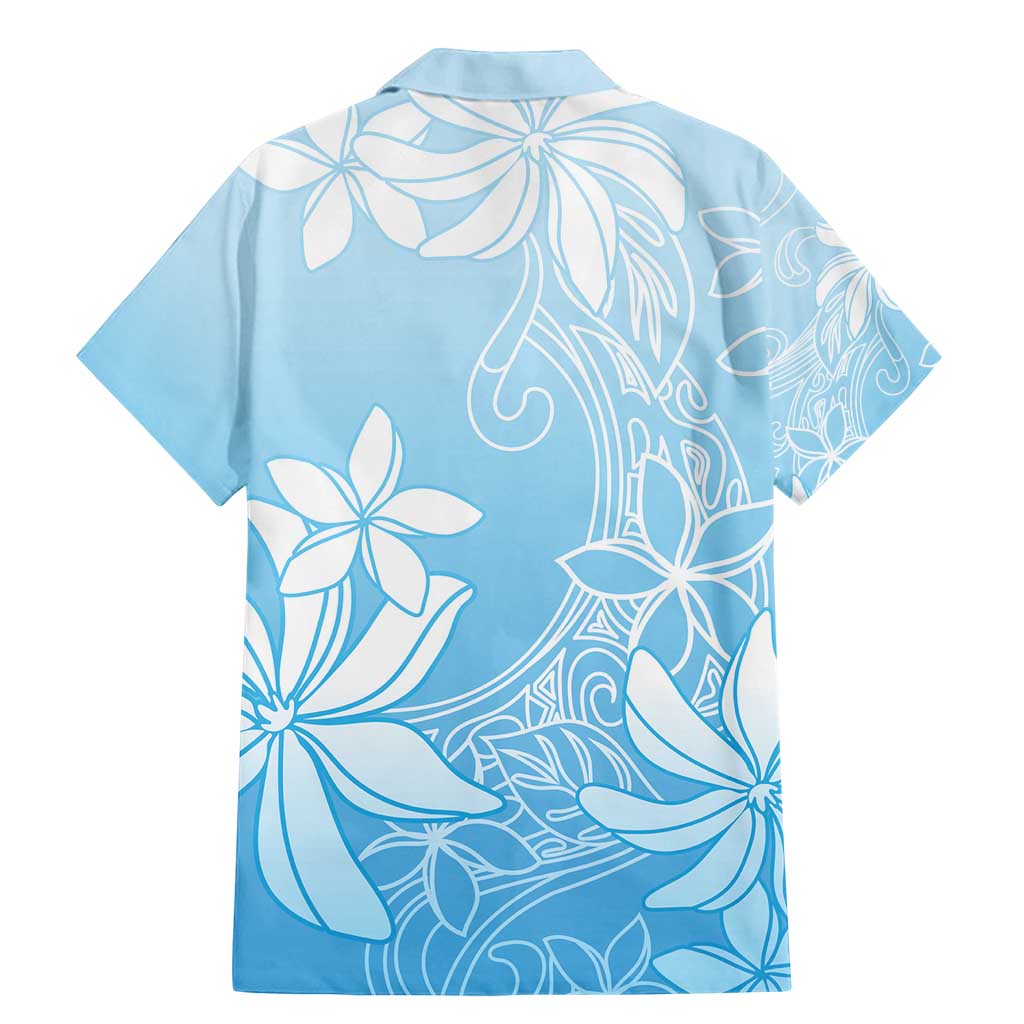 Tiare Tahiti Family Matching Mermaid Dress and Hawaiian Shirt Blue Polynesia Motifs - Polynesian Pride