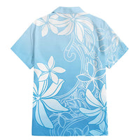 Tiare Tahiti Family Matching Mermaid Dress and Hawaiian Shirt Blue Polynesia Motifs - Polynesian Pride