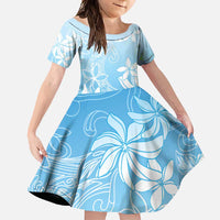 Tiare Tahiti Family Matching Summer Maxi Dress and Hawaiian Shirt Blue Polynesia Motifs - Polynesian Pride