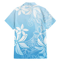 Tiare Tahiti Family Matching Summer Maxi Dress and Hawaiian Shirt Blue Polynesia Motifs - Polynesian Pride