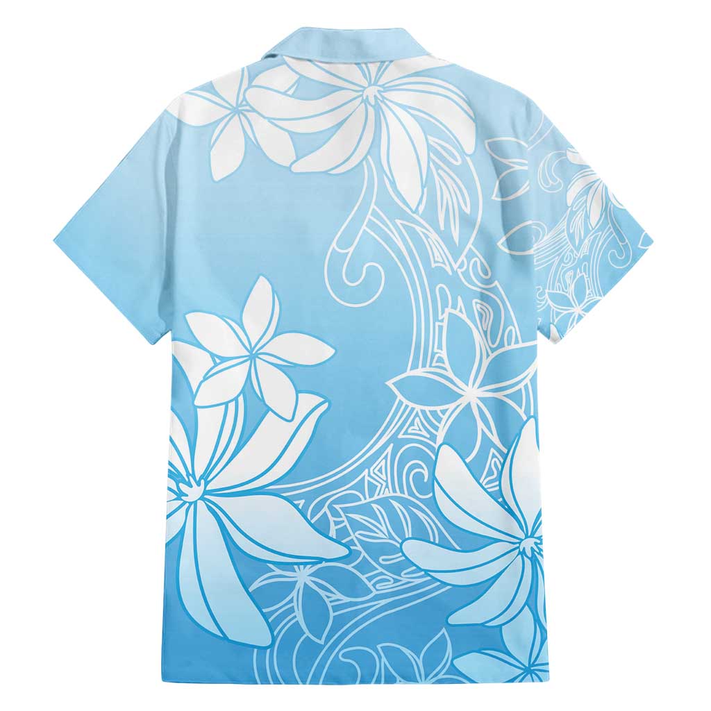 Tiare Tahiti Family Matching Tank Maxi Dress and Hawaiian Shirt Blue Polynesia Motifs - Polynesian Pride