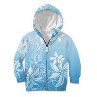 Tiare Tahiti Kid Hoodie Blue Polynesia Motifs - Polynesian Pride