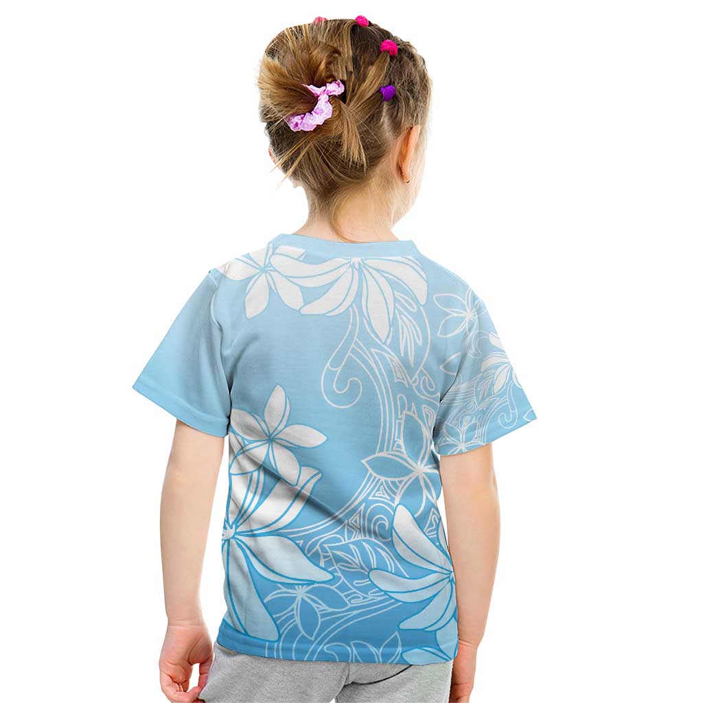 Tiare Tahiti Kid T Shirt Blue Polynesia Motifs - Polynesian Pride