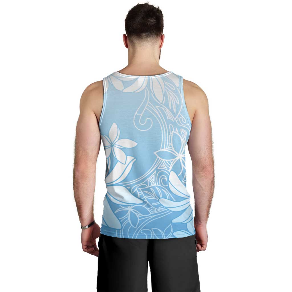 Tiare Tahiti Men Tank Top Blue Polynesia Motifs - Polynesian Pride
