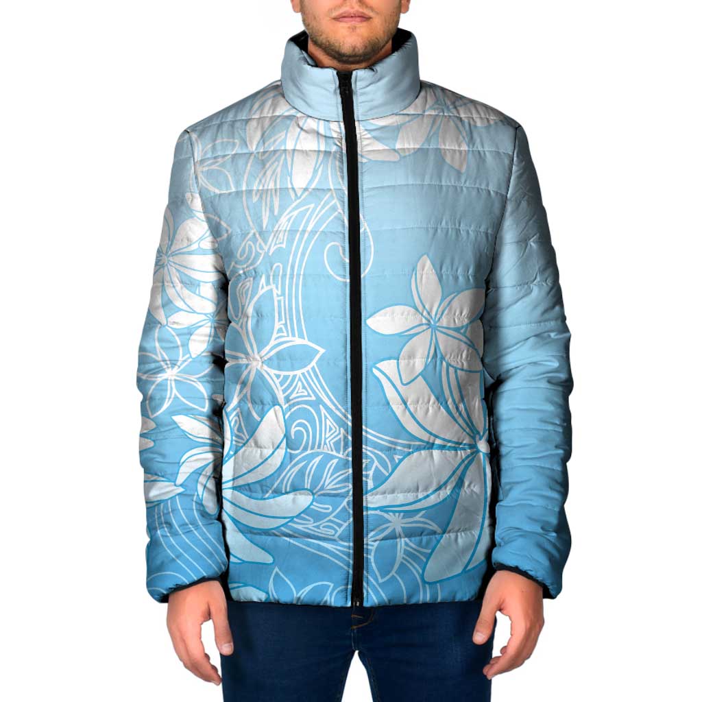 Tiare Tahiti Padded Jacket Blue Polynesia Motifs - Polynesian Pride