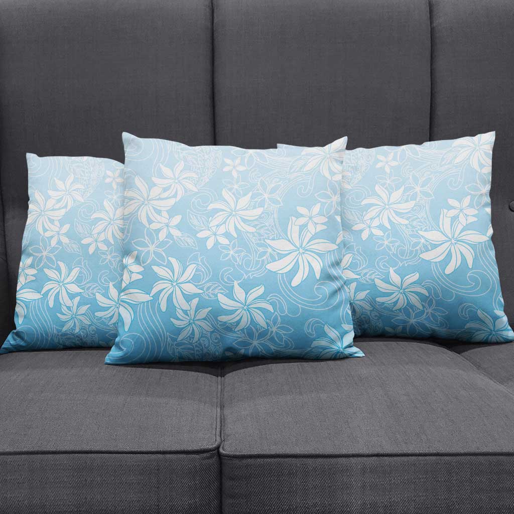 Tiare Tahiti Pillow Cover Blue Polynesia Motifs - Polynesian Pride
