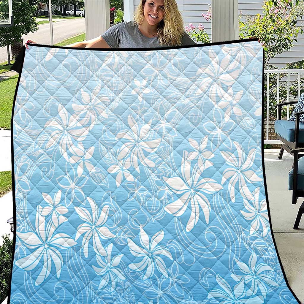 Tiare Tahiti Quilt Blue Polynesia Motifs - Polynesian Pride