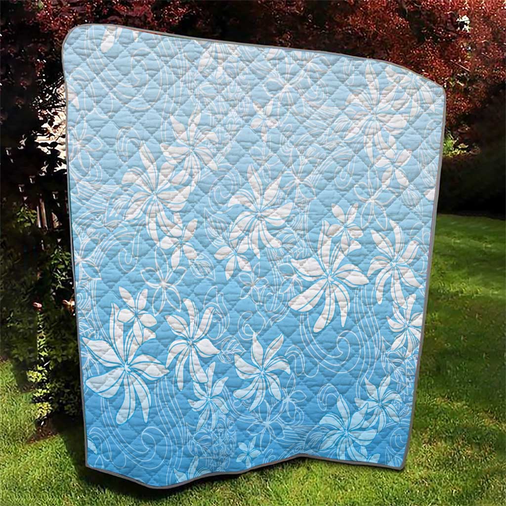 Tiare Tahiti Quilt Blue Polynesia Motifs - Polynesian Pride