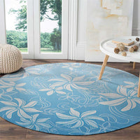 Tiare Tahiti Round Carpet Blue Polynesia Motifs - Polynesian Pride
