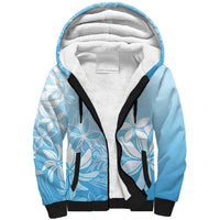 Tiare Tahiti Sherpa Hoodie Blue Polynesia Motifs - Polynesian Pride