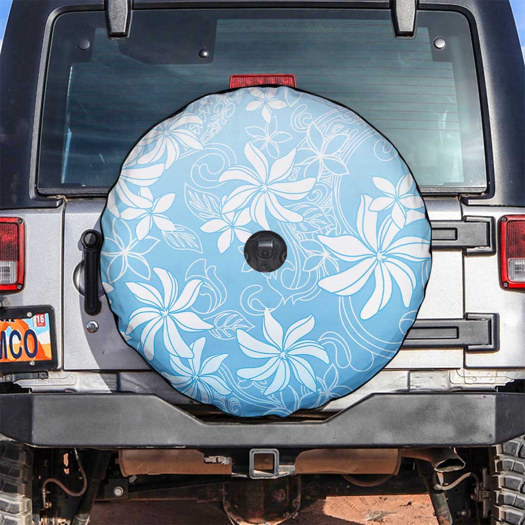 Tiare Tahiti Spare Tire Cover Blue Polynesia Motifs - Polynesian Pride