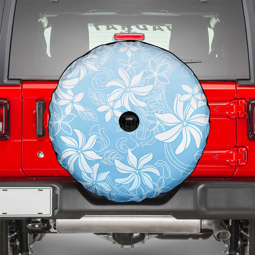 Tiare Tahiti Spare Tire Cover Blue Polynesia Motifs - Polynesian Pride