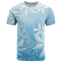 Tiare Tahiti T Shirt Blue Polynesia Motifs - Polynesian Pride
