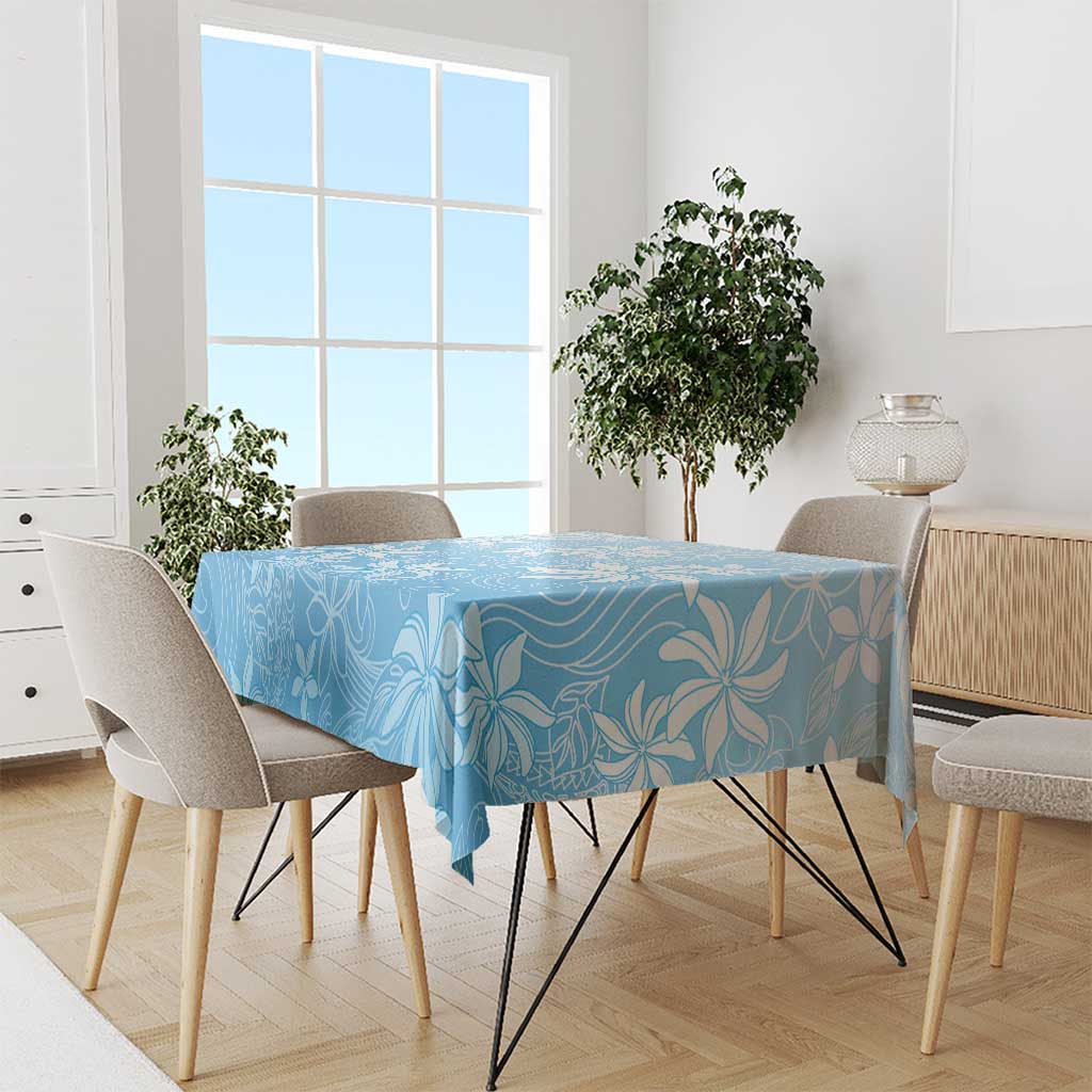 Tiare Tahiti Tablecloth Blue Polynesia Motifs - Polynesian Pride