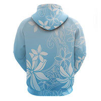 Tiare Tahiti Zip Hoodie Blue Polynesia Motifs - Polynesian Pride