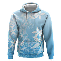 Tiare Tahiti Zip Hoodie Blue Polynesia Motifs - Polynesian Pride