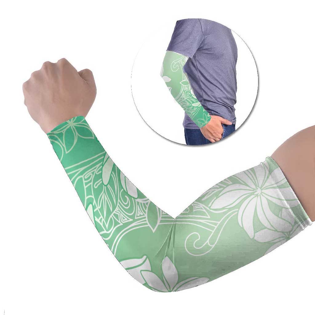 Tiare Tahiti Arm Sleeves Matcha Polynesia Motifs - Polynesian Pride