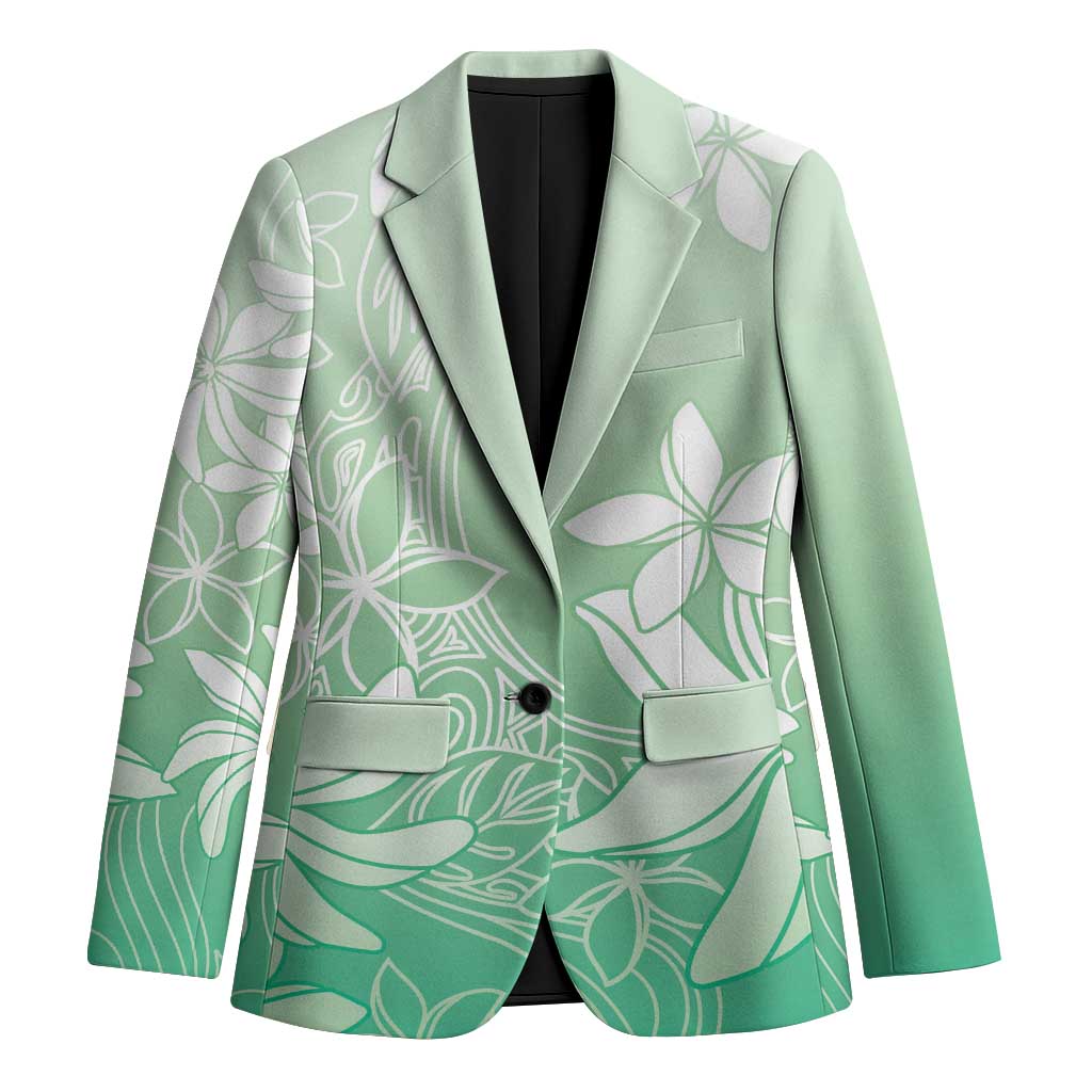 Tiare Tahiti Blazer Matcha Polynesia Motifs - Polynesian Pride
