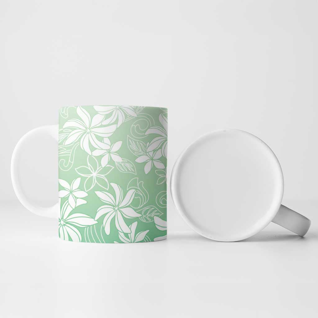 Tiare Tahiti Ceramic Mug Matcha Polynesia Motifs - Polynesian Pride