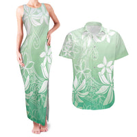 Tiare Tahiti Couples Matching Tank Maxi Dress and Hawaiian Shirt Matcha Polynesia Motifs - Polynesian Pride