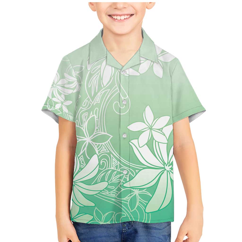 Tiare Tahiti Family Matching Mermaid Dress and Hawaiian Shirt Matcha Polynesia Motifs - Polynesian Pride