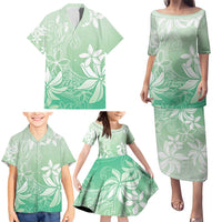 Tiare Tahiti Family Matching Puletasi and Hawaiian Shirt Matcha Polynesia Motifs - Polynesian Pride