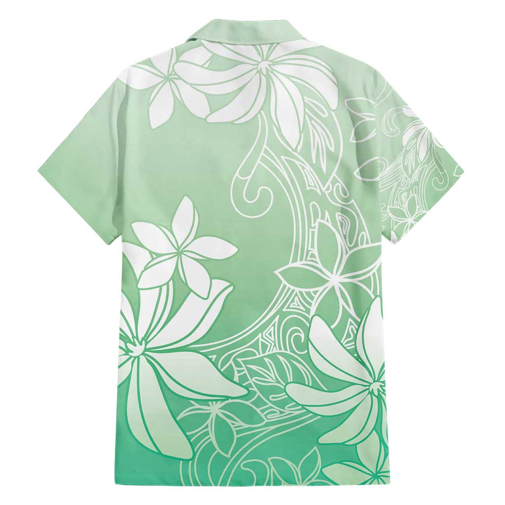 Tiare Tahiti Hawaiian Shirt Matcha Polynesia Motifs - Polynesian Pride