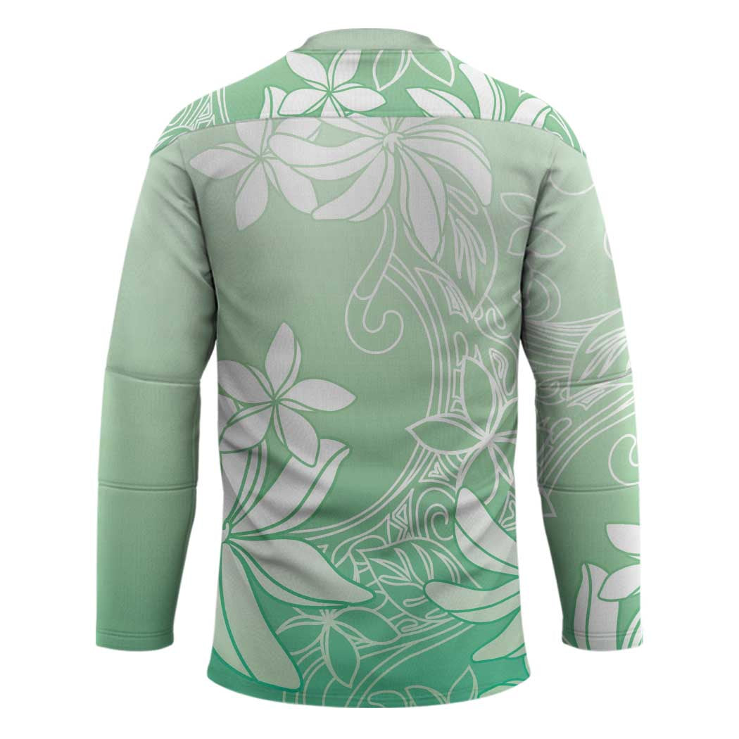 Tiare Tahiti Hockey Jersey Matcha Polynesia Motifs - Polynesian Pride